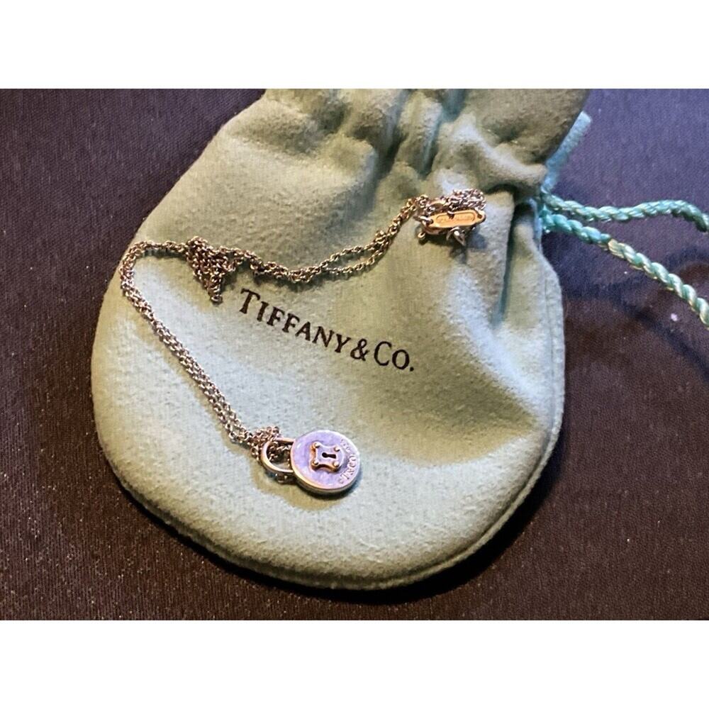 Tiffany and Co 16in 925 Silver Necklace with Lock Pendant